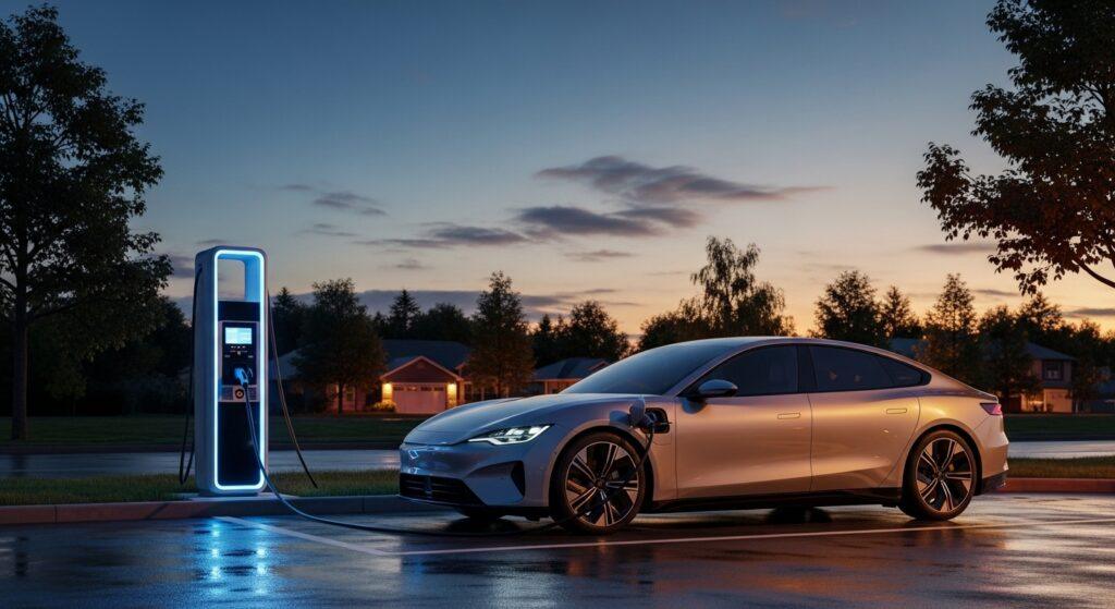 electric car charging station fast charging