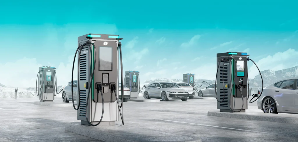 electric car charging station EV modern technology
