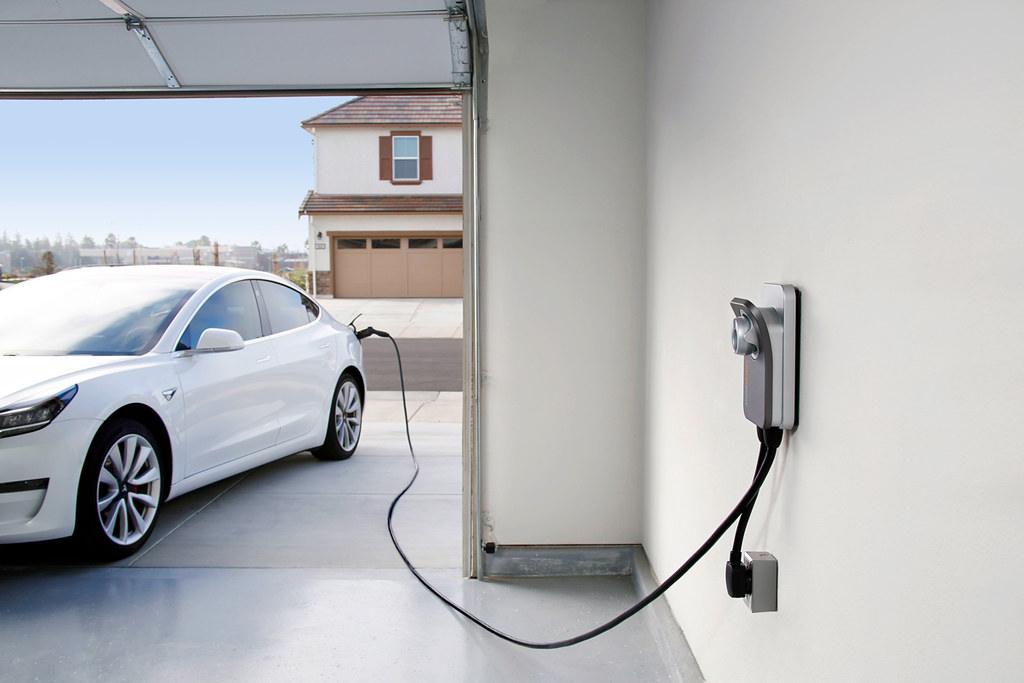 home EV charging setup electric car garage charger