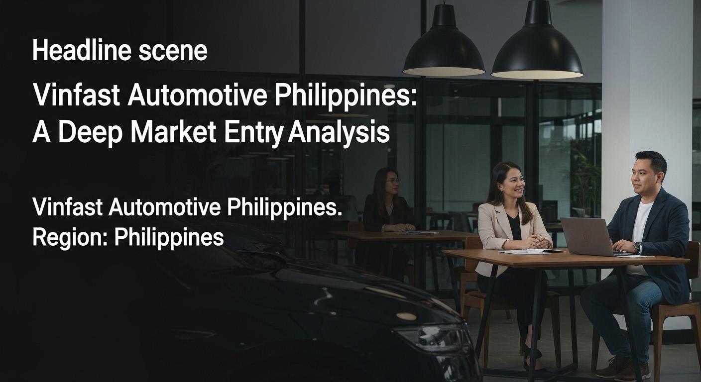 VinFast EVs displayed at a Philippine showroom with urban backdrop