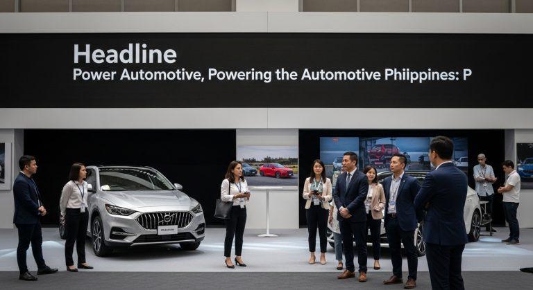 EV charging stations in a Philippine city at dusk, symbolizing power and mobility.
