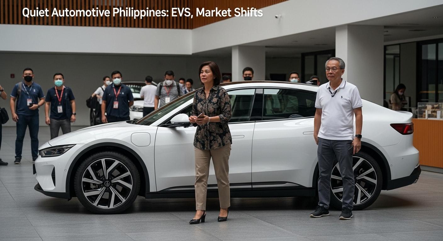 Silent electric car on a Philippine city street with a calm cabin interior.