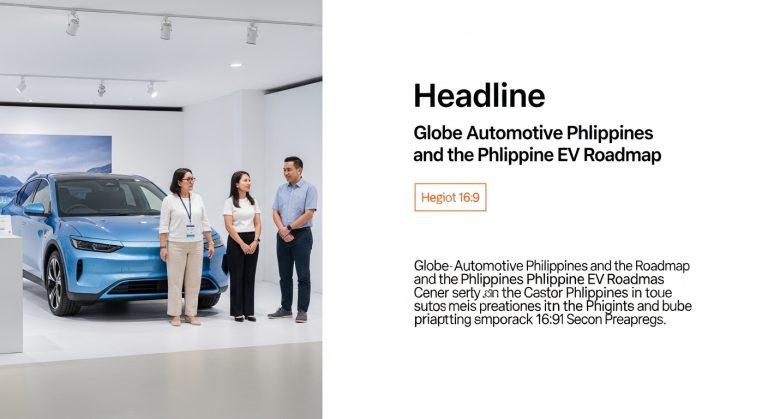 Connected cars on a Manila street representing globe Automotive Philippines.