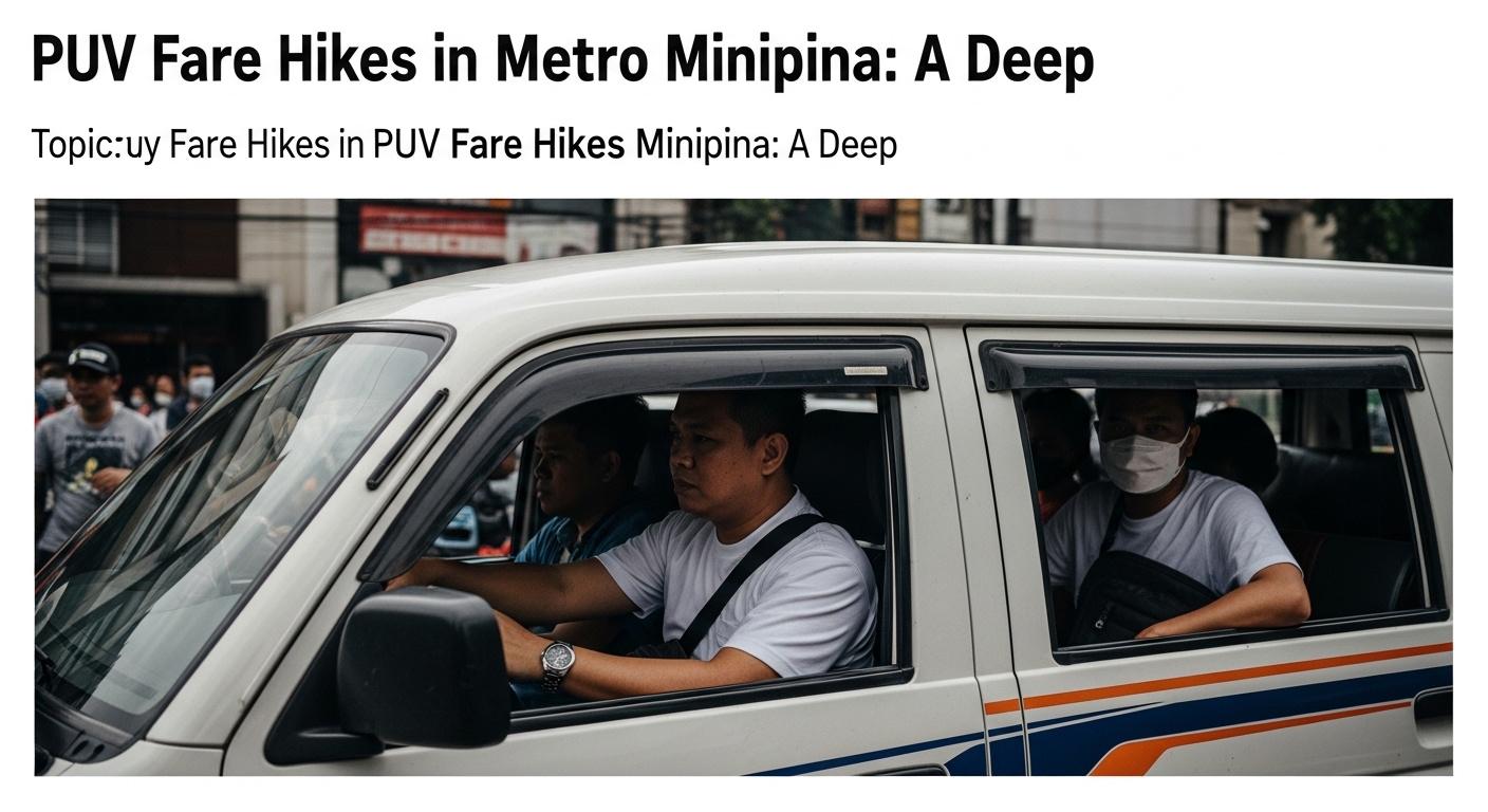 Modern public utility vehicle on a busy Manila street with fare signage and regulatory paperwork